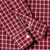 Camisa de popelín a cuadros de corte entallado Camisa de popelín a cuadros de corte entallado