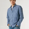 Camisa de popelín a cuadros de corte regular Camisa de popelín a cuadros de corte regular