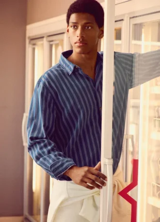 Camisa de popelín a rayas