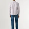 Camisa de popelín a rayas de corte regular