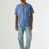 Camisa de popelín con cuello cubano Camisa de popelín con cuello cubano