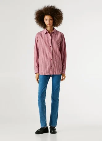 Camisa de popelín de corte holgado