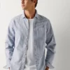 Camisa Oxford a rayas de corte regular
