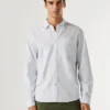 Camisa Oxford a rayas de corte regular