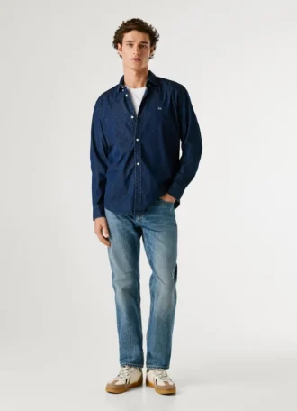 Camisa vaquera de corte ajustado