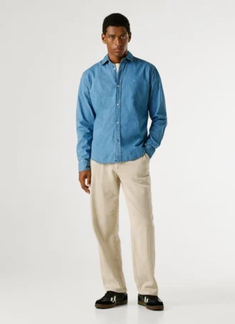 Camisa vaquera de corte ajustado