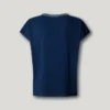 Camiseta con cuello en V y detalles calados Camiseta con cuello en V y detalles calados