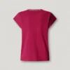 Camiseta con cuello en V y detalles calados Camiseta con cuello en V y detalles calados