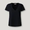Camiseta con cuello en V y logotipo bordado Camiseta con cuello en V y logotipo bordado
