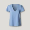 Camiseta con cuello en V y logotipo bordado Camiseta con cuello en V y logotipo bordado