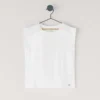 Camiseta con detalle de flecos