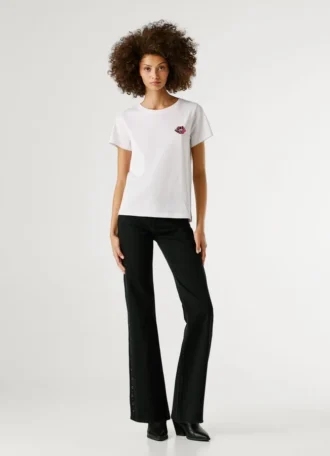 Camiseta con estampado artístico