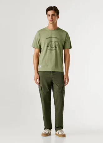 Camiseta con estampado artístico