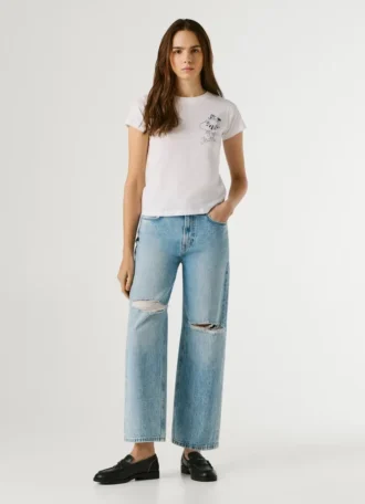 Camiseta con estampado artístico