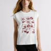 Camiseta con estampado artístico