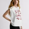 Camiseta con estampado artístico