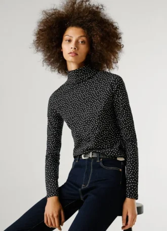 Camiseta con estampado de lunares