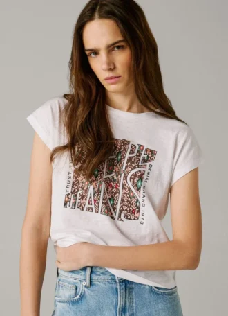 Camiseta con estampado del logotipo