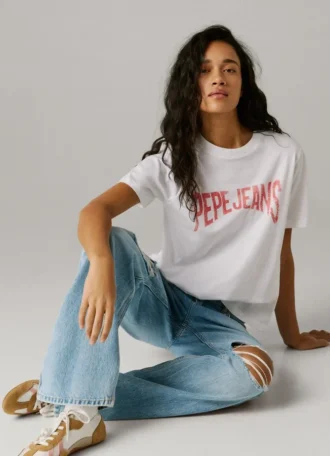 Camiseta con estampado del logotipo