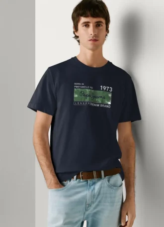 Camiseta con estampado del logotipo