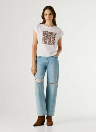 Camiseta con estampado del logotipo