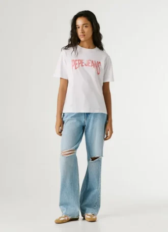 Camiseta con estampado del logotipo