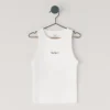 Camiseta con estampado del logotipo y cuello acanalado