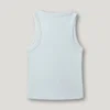 Camiseta con estampado del logotipo y cuello acanalado