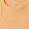 Camiseta con estampado del logotipo y cuello acanalado