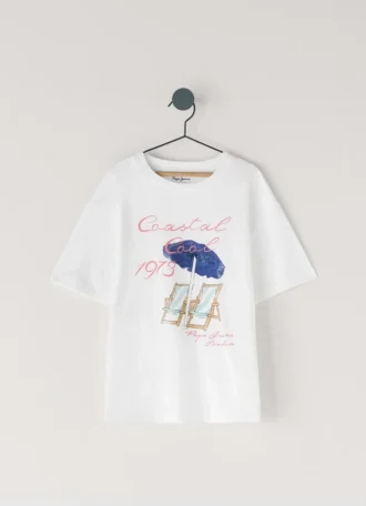 Camiseta con estampado gráfico y corte holgado