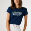 Camiseta con logo floral estampado