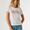 Camiseta con logo floral estampado Camiseta con logo floral estampado