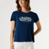Camiseta con logo floral estampado