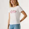 Camiseta con logo floral estampado Camiseta con logo floral estampado