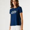 Camiseta con logo floral estampado