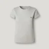 Camiseta con logotipo bordado y cuello acanalado Camiseta con logotipo bordado y cuello acanalado