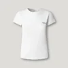 Camiseta con logotipo bordado y cuello acanalado Camiseta con logotipo bordado y cuello acanalado