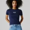 Camiseta con logotipo bordado y ribete