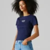 Camiseta con logotipo bordado y ribete