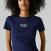 Camiseta con logotipo bordado y ribete