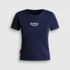 Camiseta con logotipo bordado y ribete