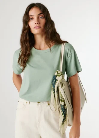 Camiseta con logotipo de strass