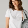 Camiseta con logotipo de strass Camiseta con logotipo de strass