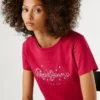 Camiseta con logotipo de strass Camiseta con logotipo de strass