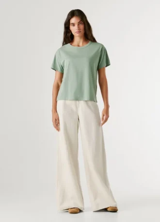 Camiseta con logotipo de strass