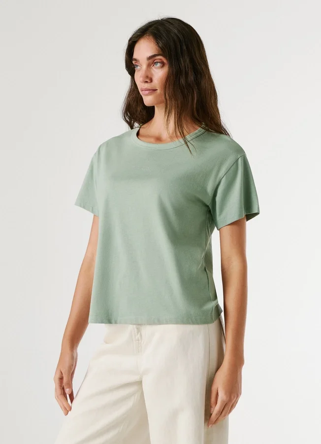 Camiseta con logotipo de strass Camiseta con logotipo de strass