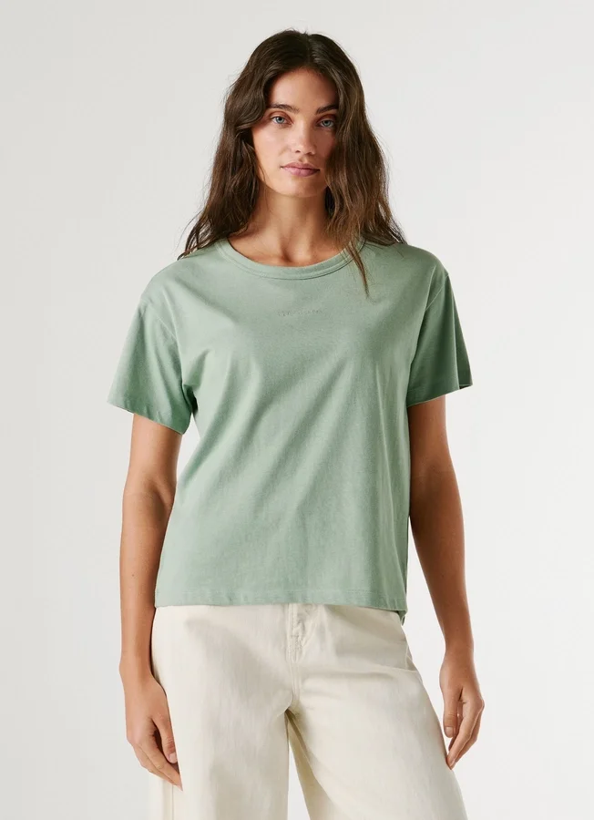 Camiseta con logotipo de strass Camiseta con logotipo de strass
