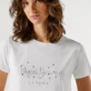Camiseta con logotipo de strass Camiseta con logotipo de strass