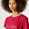 Camiseta con logotipo de strass Camiseta con logotipo de strass