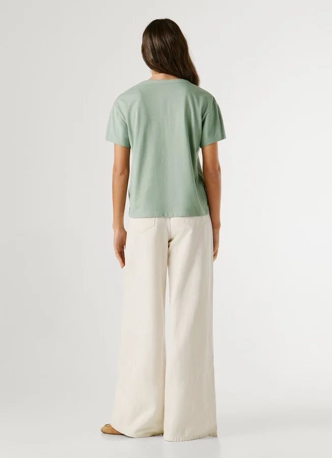 Camiseta con logotipo de strass Camiseta con logotipo de strass